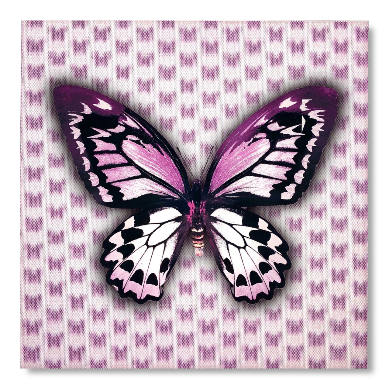 5D Multi-Dimensional Custom Made Purple Butterfly Wall Art Print On Strong Polycarbonate Panel - Lenticular Artwork By